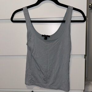 Light blue ribbed tank top